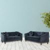 Black Lint Chair Sofa Set