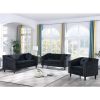 Black Lint Chair Sofa Set