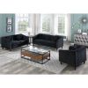 Black Lint Chair Sofa Set