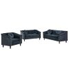 Black Lint Chair Sofa Set