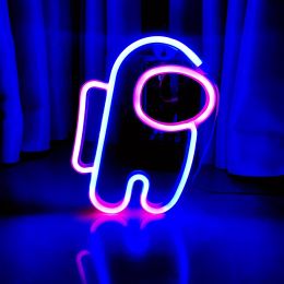 1pc, Neon Sign Space Man Shape Lamp, Size 9.8x6.8in(about 25x17.5cm) For Wall Decoration,USB Or Battery Powered LED Space Man Neon Sign Suitable For B (Model: Bright Neon Shape (astronaut) Battery/USB Power Supply, Color: Backpack Pink (multicolor))